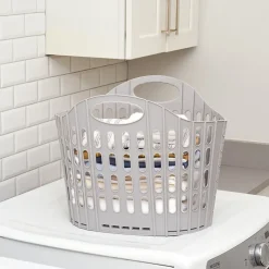 Easy Store Plastic Laundry Clothes Basket and Hamper
