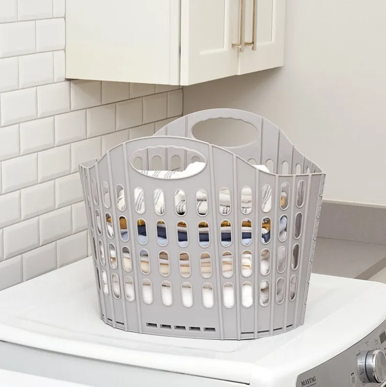 Easy Store Plastic Laundry Clothes Basket and Hamper