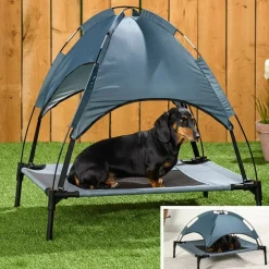 Elevated Pet Bed with Canopy