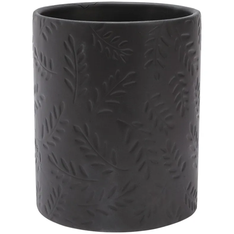 Embossed Kitchen Tool Crock Decorative Utensil Holder