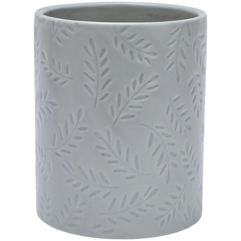 Embossed Kitchen Tool Crock Decorative Utensil Holder