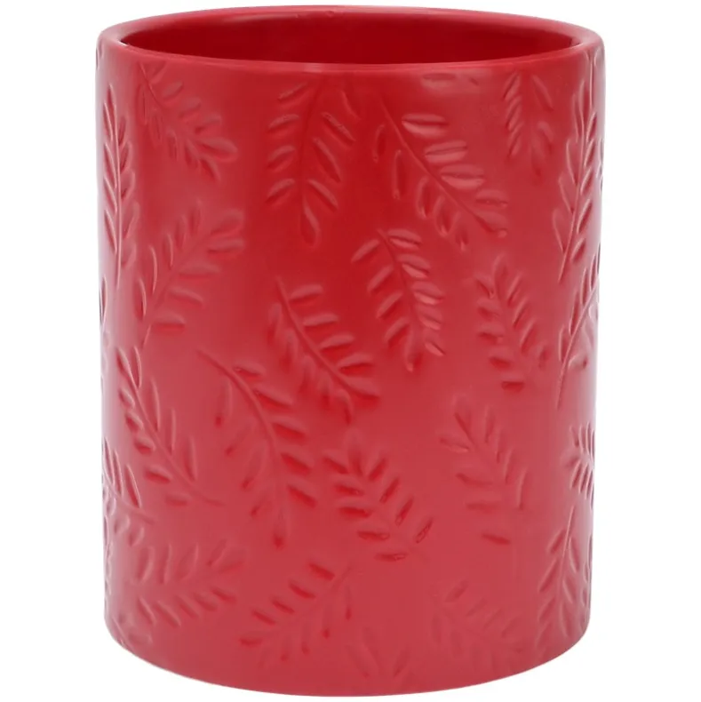 Embossed Kitchen Tool Crock Decorative Utensil Holder