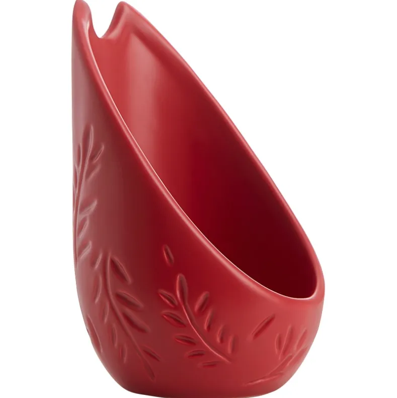 Embossed Upright Spoon Rest Utensil Holder