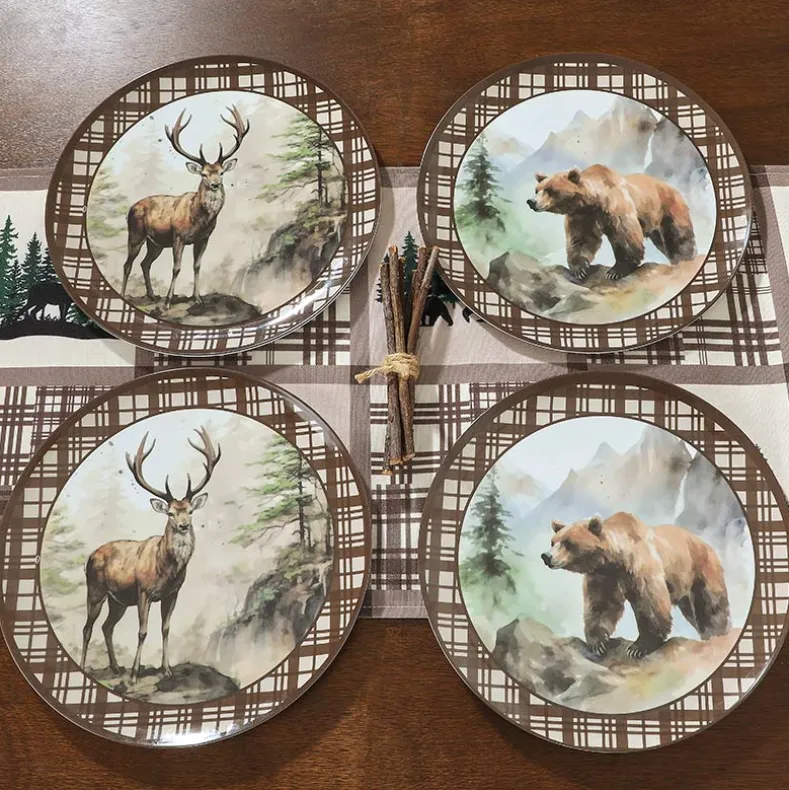 Enchanting Lodge Luxe Wilderness Dinner Plates - Set of 4
