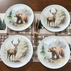 Enchanting Lodge Luxe Wilderness Salad Plates - Set of 4