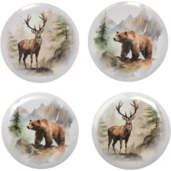 Enchanting Lodge Luxe Wilderness Salad Plates - Set of 4