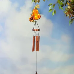 Fall-Themed Solar Gourd Wind Chime