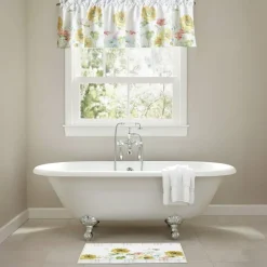 Farm Fresh Flowers Valance, Bath Rug or Shower Hooks Set of 12
