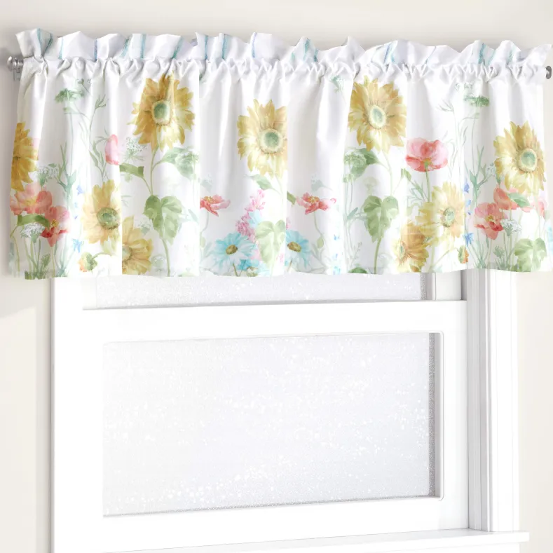 Farm Fresh Flowers Valance, Bath Rug or Shower Hooks Set of 12