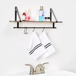 Farmhouse Bathroom Furniture Collection in Metal and Wood