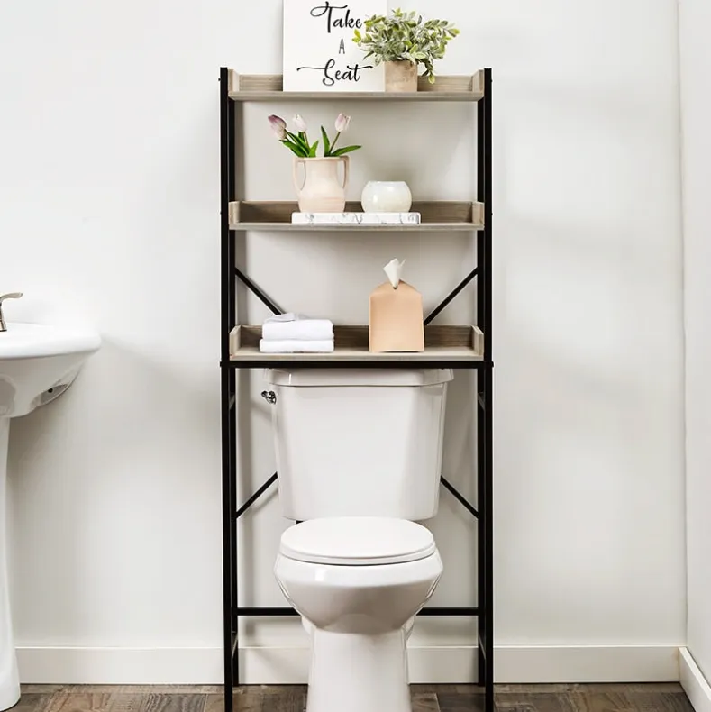 Farmhouse Bathroom Furniture Collection in Metal and Wood