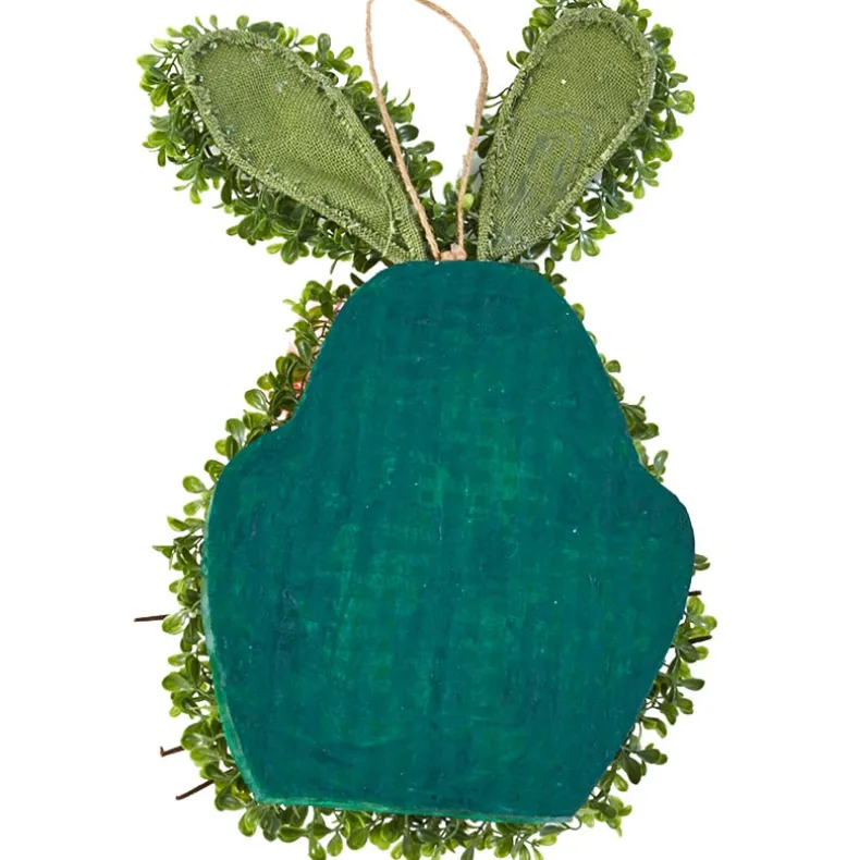 Faux Boxwood Bunny Door Hanger