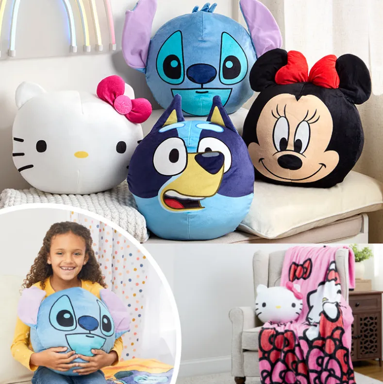 Favorite Licensed Character Shaped Cloud Pillow 11"