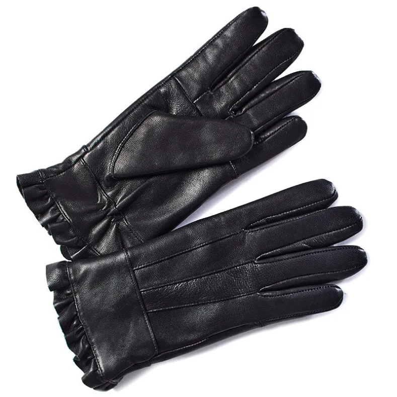 Fleece-Lined Leather Gloves
