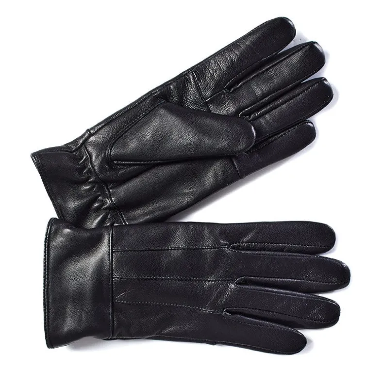 Fleece-Lined Leather Gloves