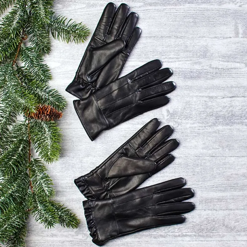Fleece-Lined Leather Gloves