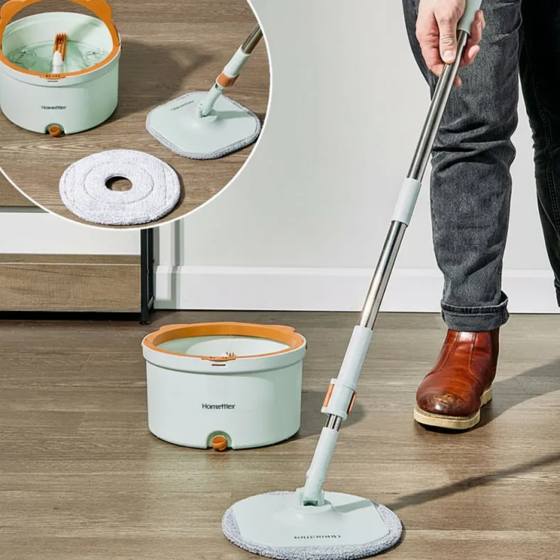 Floor Mop And Bucket Cleaning System With Self Separation Water System