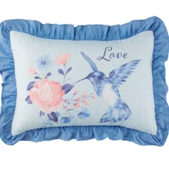 Floral and Hummingbird Sham