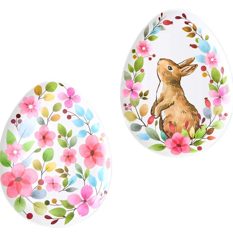 Floral Easter Tableware - Salad Plates, Serving Platters, Napkin Holder