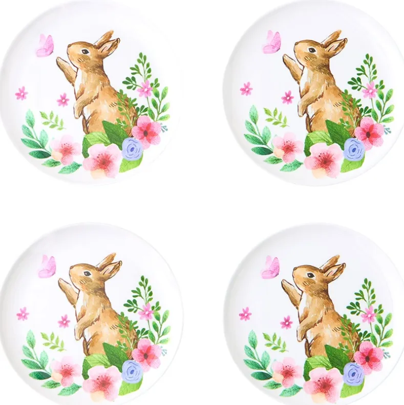 Floral Easter Tableware - Salad Plates, Serving Platters, Napkin Holder