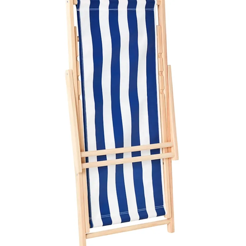 Foldable Patio Sling Lounge Chair with Stripes