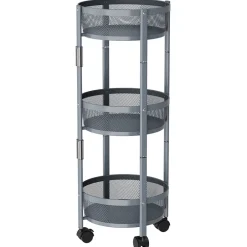 Foldable Utility Cart with Wheels - 3-Tier