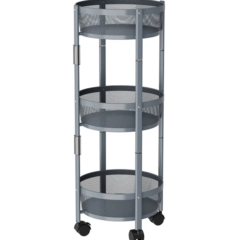 Foldable Utility Cart with Wheels - 3-Tier