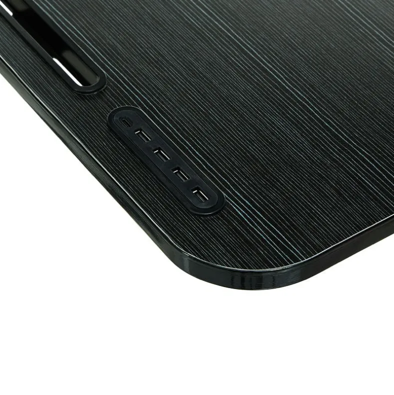 Folding Lap Desk With 4 USB-A Ports And Fan