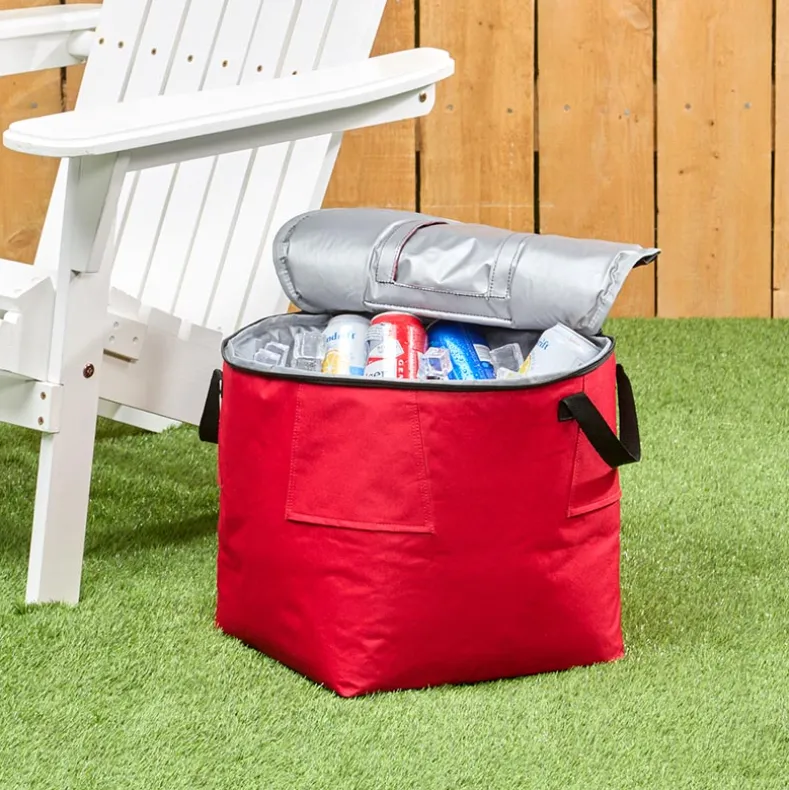 Freestanding Collapsible Insulated Portable Cooler for Drinks BBQ Party