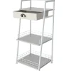 Freestanding Ladder Shelf with Drawer - 3 Shelves - 31"H