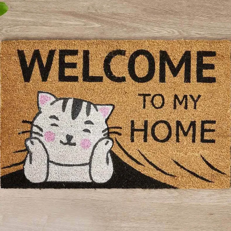 Funny Cat or Dog Coir Doormat 18" x 28"
