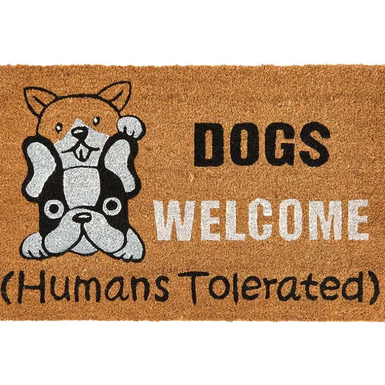 Funny Cat or Dog Coir Doormat 18" x 28"