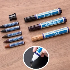 Furniture Repair and Restore Kit 3 Markers and 5 Wax Filler Sticks