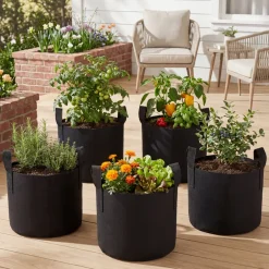 7 Gallon Grow Bags Set Of 5 With Built In Handles