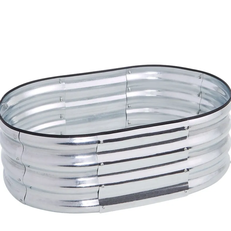 Galvanized Oval Raised Garden Bed Kit