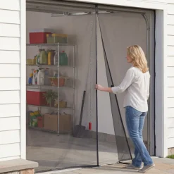 Garage Screen Doors-Ventilated, Transparent, with Magnetic Closure