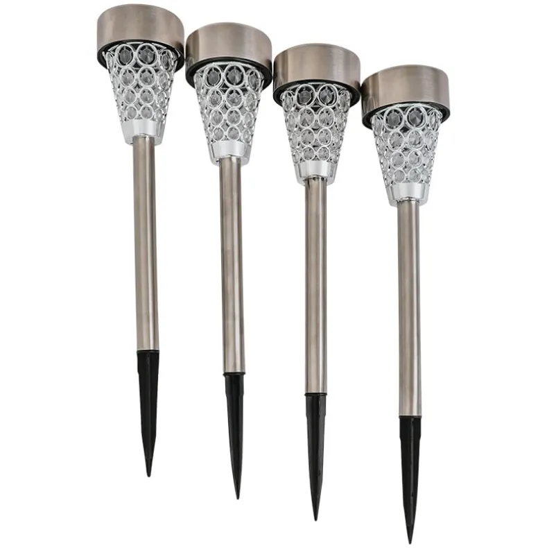 Garden Stake Lights Crystalline Design-Set of 4