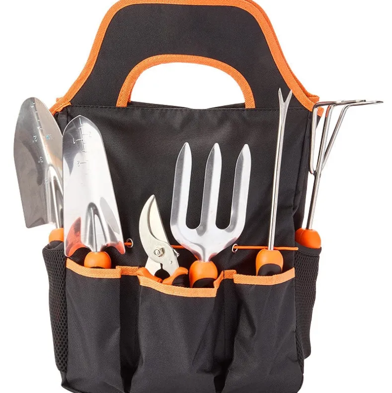 Garden Tool Set With Caddy - 7 Piece Set