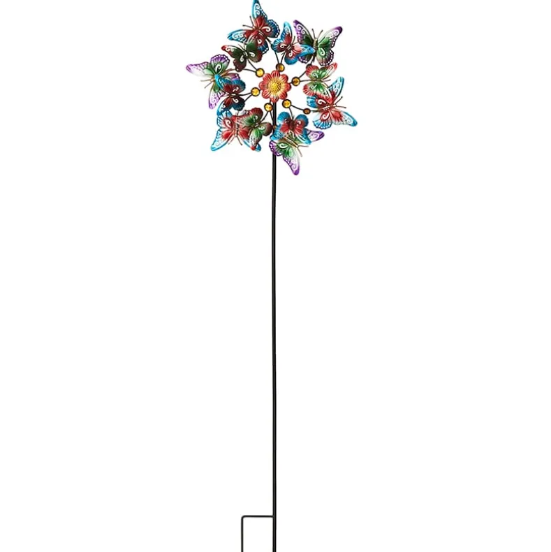 Garden Wind Spinner Stakes with Ladybug, Hummingbird, and Butterfly