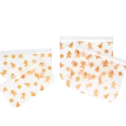 Gingerbread Reusable Food Storage Bags - 4-Pc.