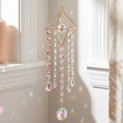 Glass Hanging Suncatcher- Decorative Art Glass Window Decor