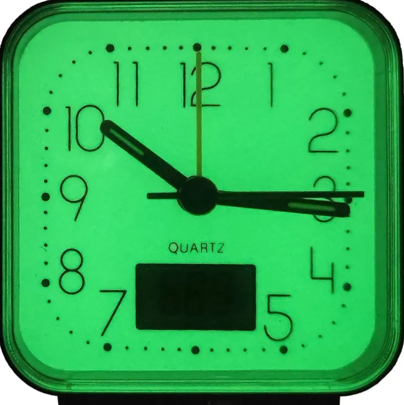 Glow-in-the-Dark Alarm and Temp Clock