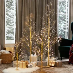 Golden Lighted LED Tree