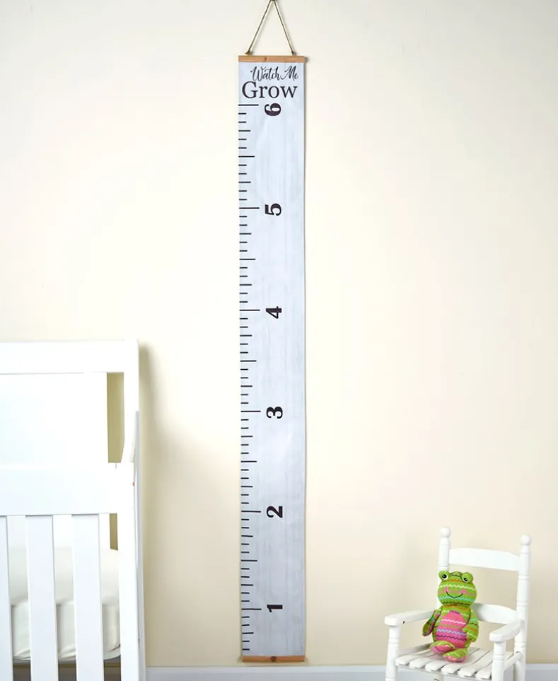 Growth Chart Hanging Wall Ruler Decor with Sentiment