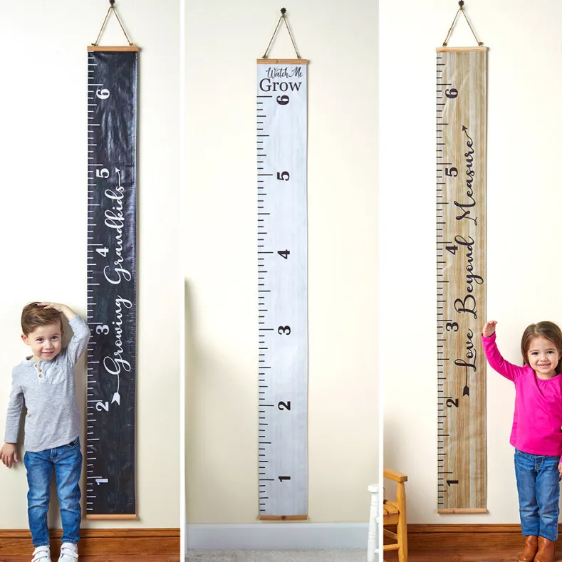 Growth Chart Hanging Wall Ruler Decor with Sentiment