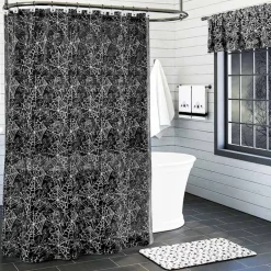 Halloween Bathroom Spider Themed Memory Foam Rug or Shower Curtain