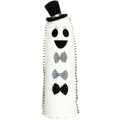 Halloween Plush Ghost With Bowtie Decor