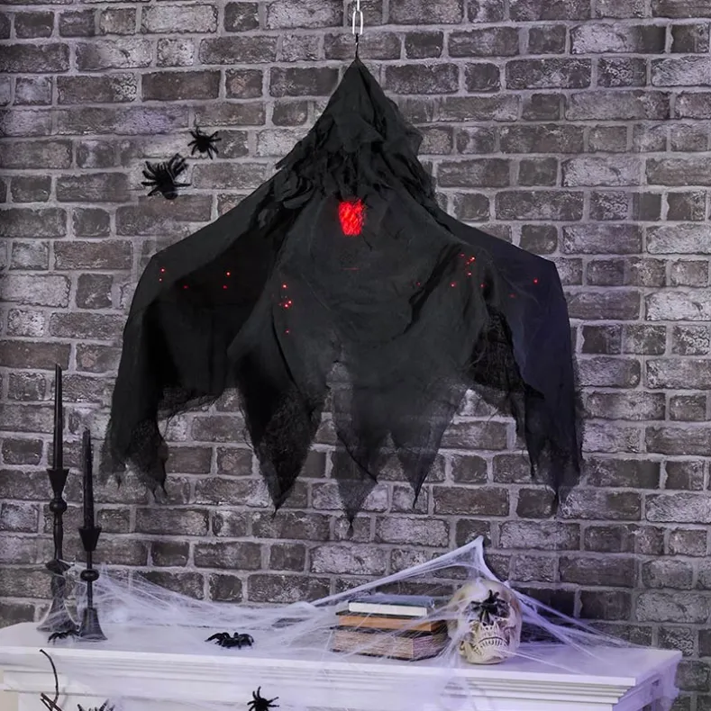 Halloween Shrouded Creepy Chandelier - Black or Chalky