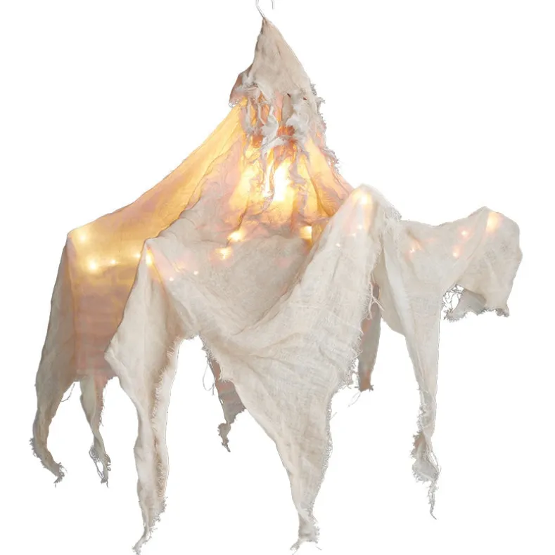 Halloween Shrouded Creepy Chandelier - Black or Chalky