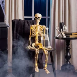 Halloween Skeleton Poseable Lighted Decor 16 Inch 35 Inch and 65 Inch